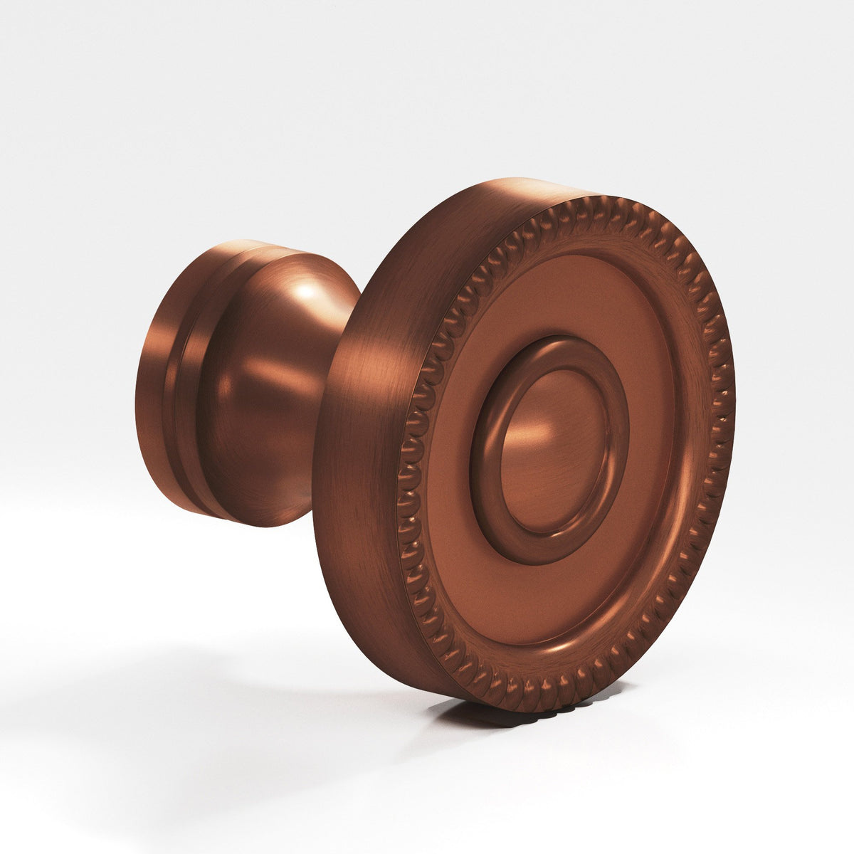 Colonial Bronze 173 Beaded Rosette Knob, 1-1/8 in Diameter - Matte Antique Copper