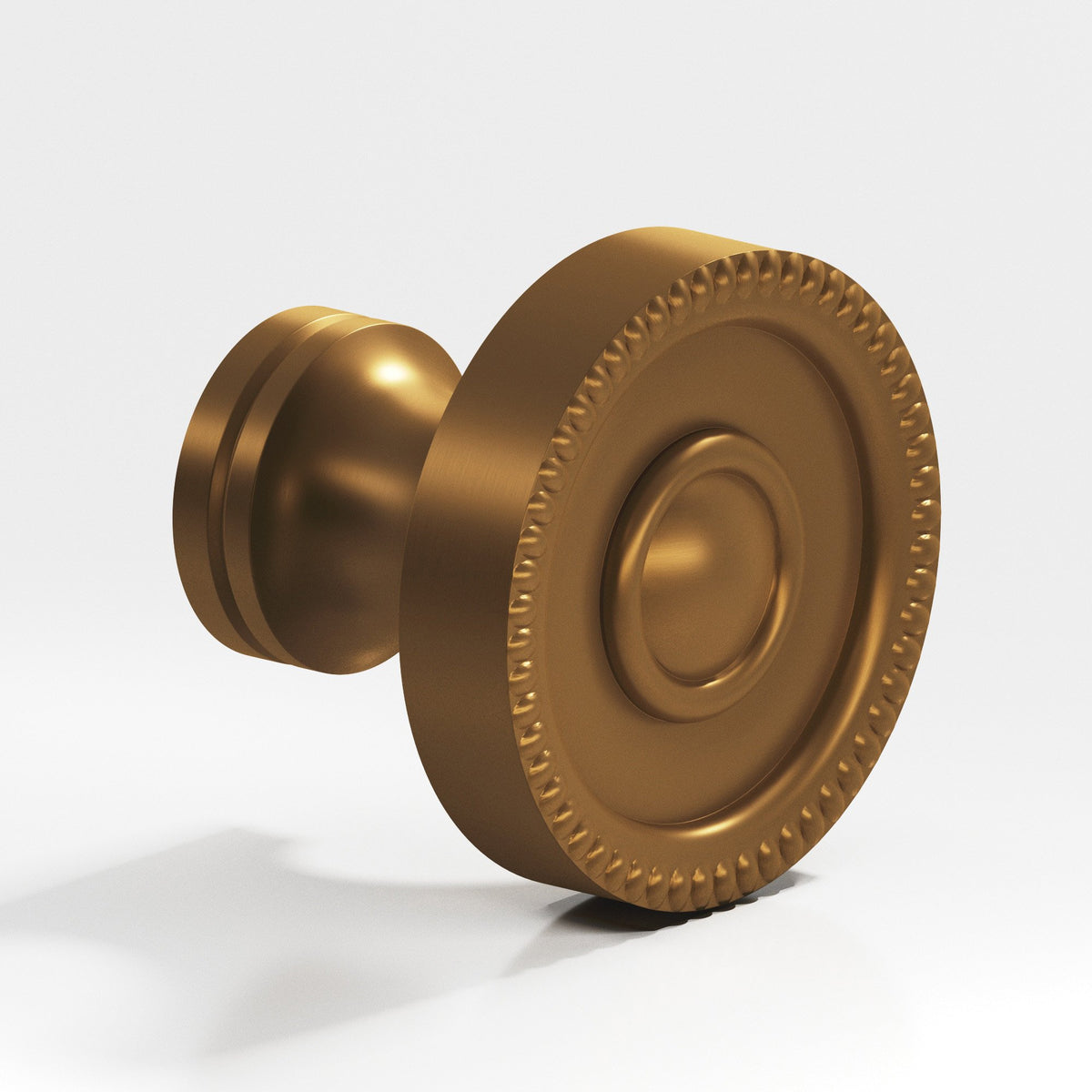 Colonial Bronze 173 Beaded Rosette Knob, 1-1/8 in Diameter - Matte Light Statuary Bronze