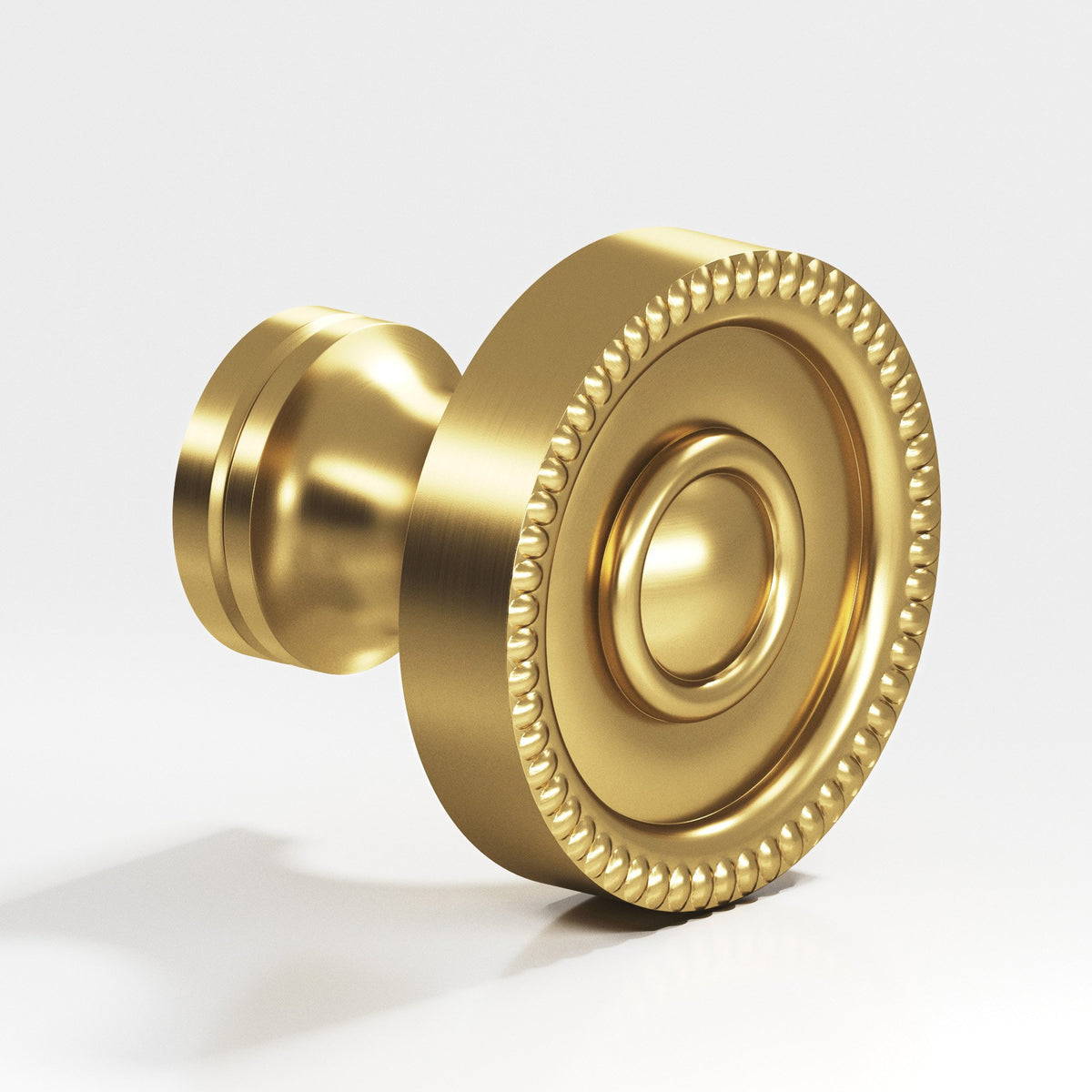 Colonial Bronze 173 Beaded Rosette Knob, 1-1/8 in Diameter - Satin Brass