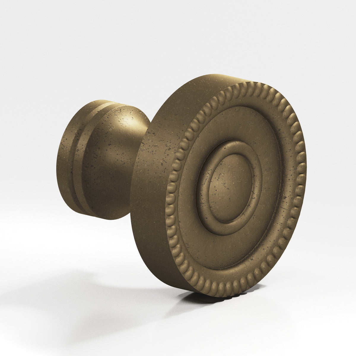 Colonial Bronze 173 Beaded Rosette Knob, 1-1/8 in Diameter - Distressed Oil Rubbed Bronze