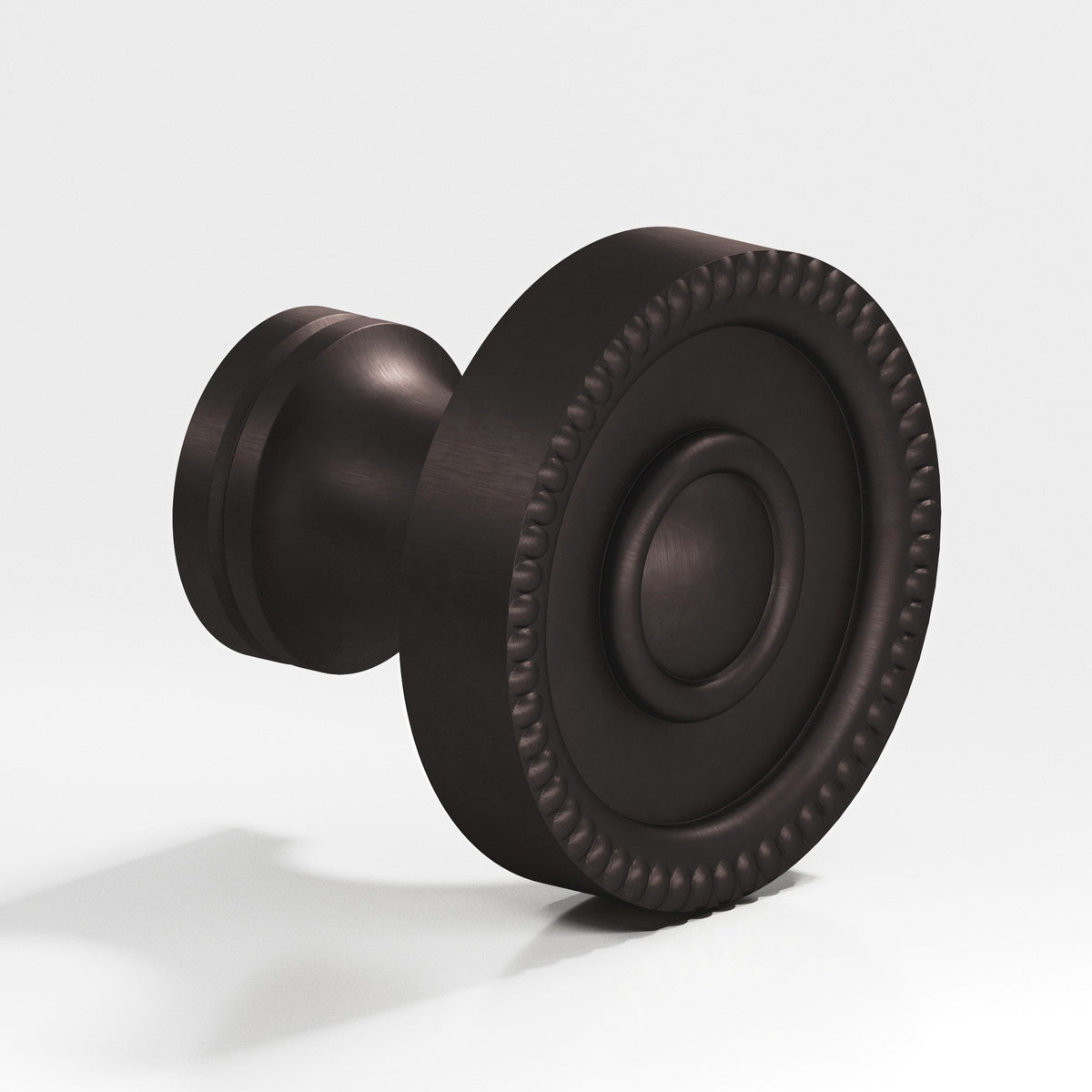 Colonial Bronze 173 Beaded Rosette Knob, 1-1/8 in Diameter - Matte Dark Statuary Bronze