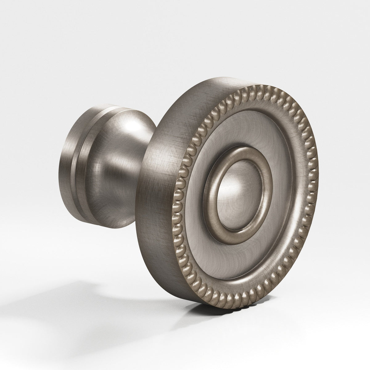 Colonial Bronze 174 Beaded Rosette Knob, 1-1/4 in Diameter - Pewter