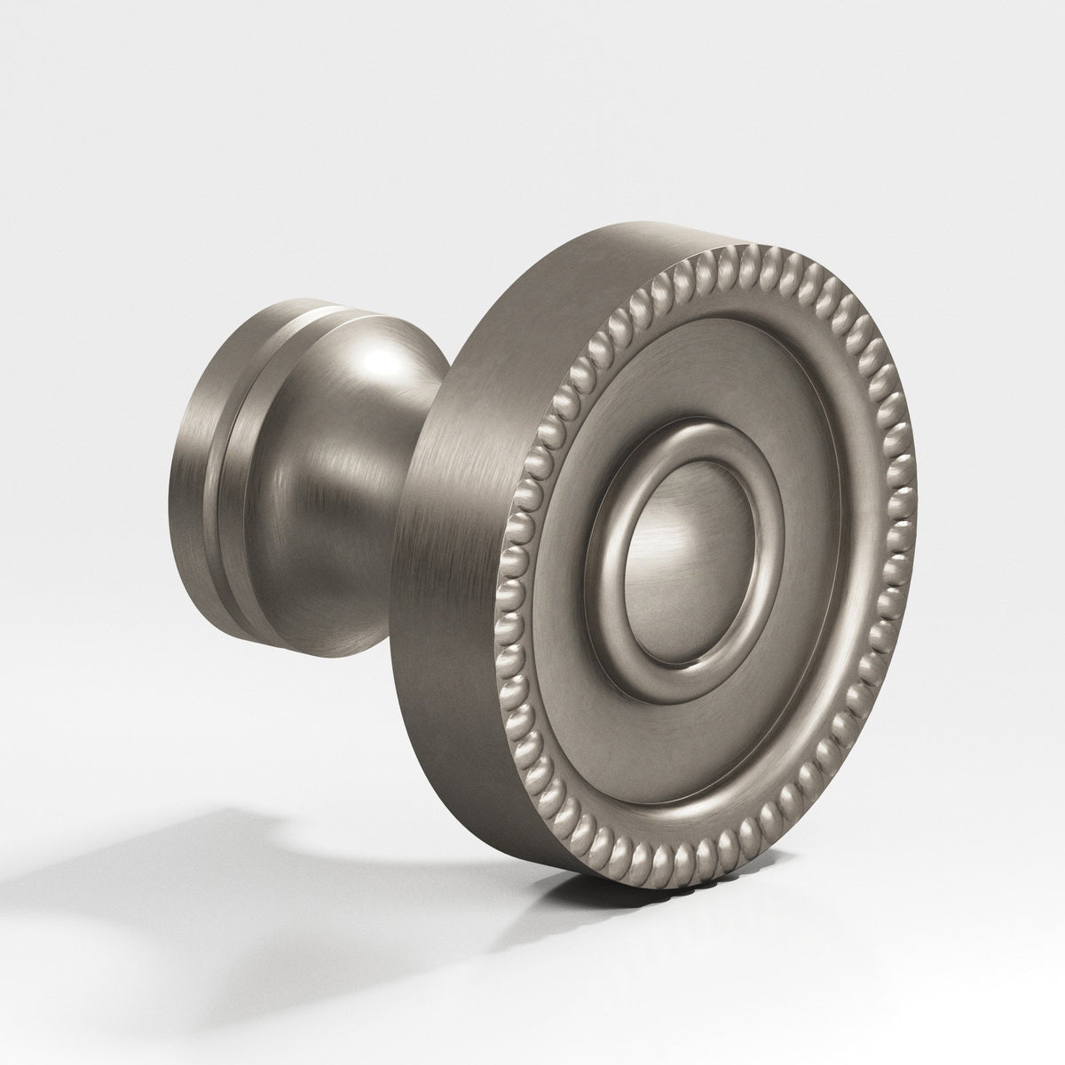 Colonial Bronze 173 Beaded Rosette Knob, 1-1/8 in Diameter - Matte Pewter
