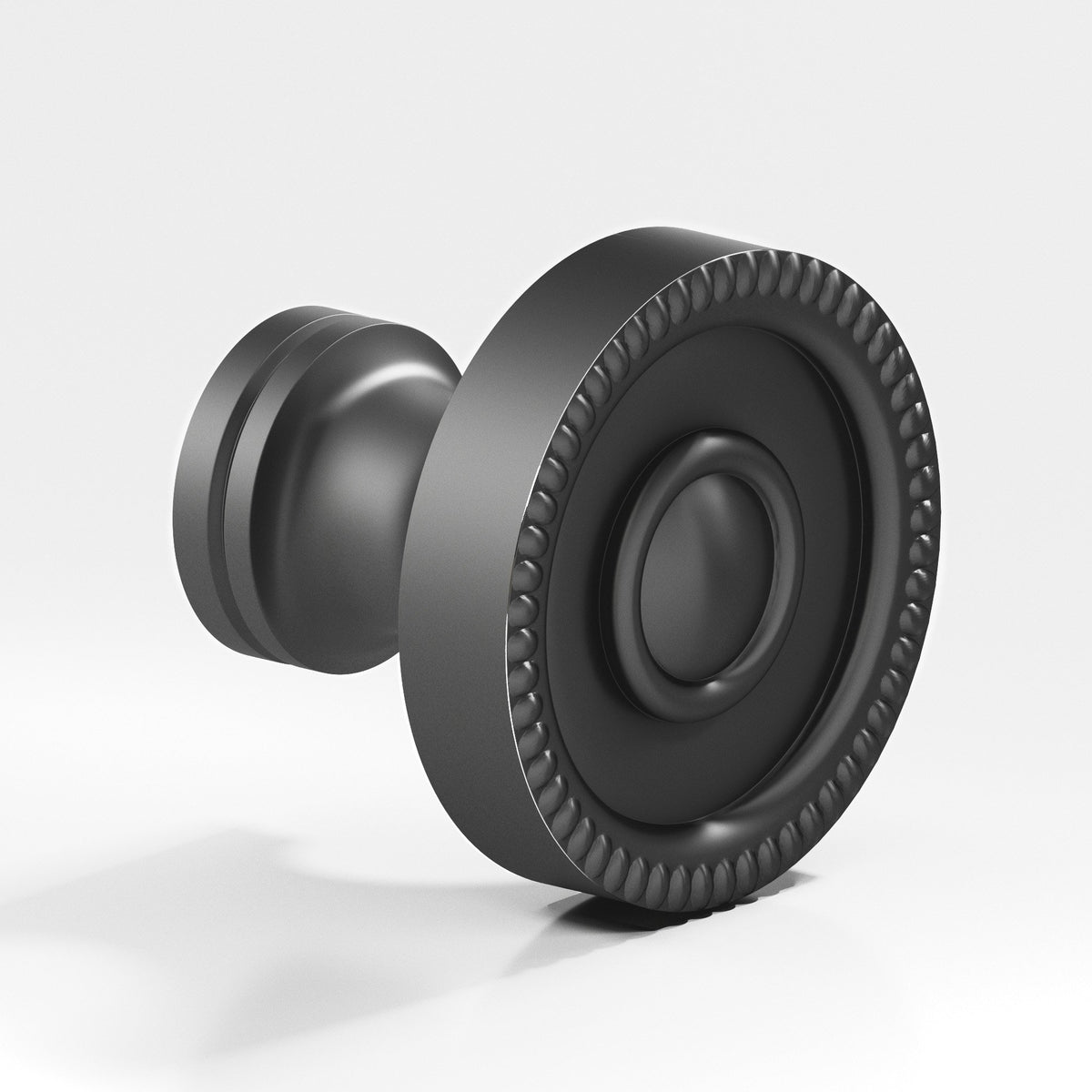 Colonial Bronze 174 Beaded Rosette Knob, 1-1/4 in Diameter - Matte Graphite