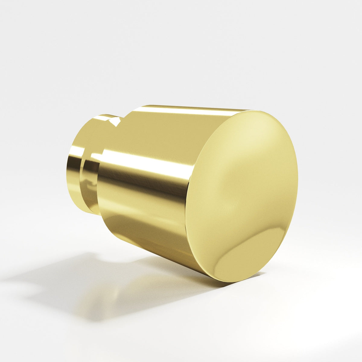 Colonial Bronze 180 Tapered Round Knob, 1 in Diameter - Polished Brass