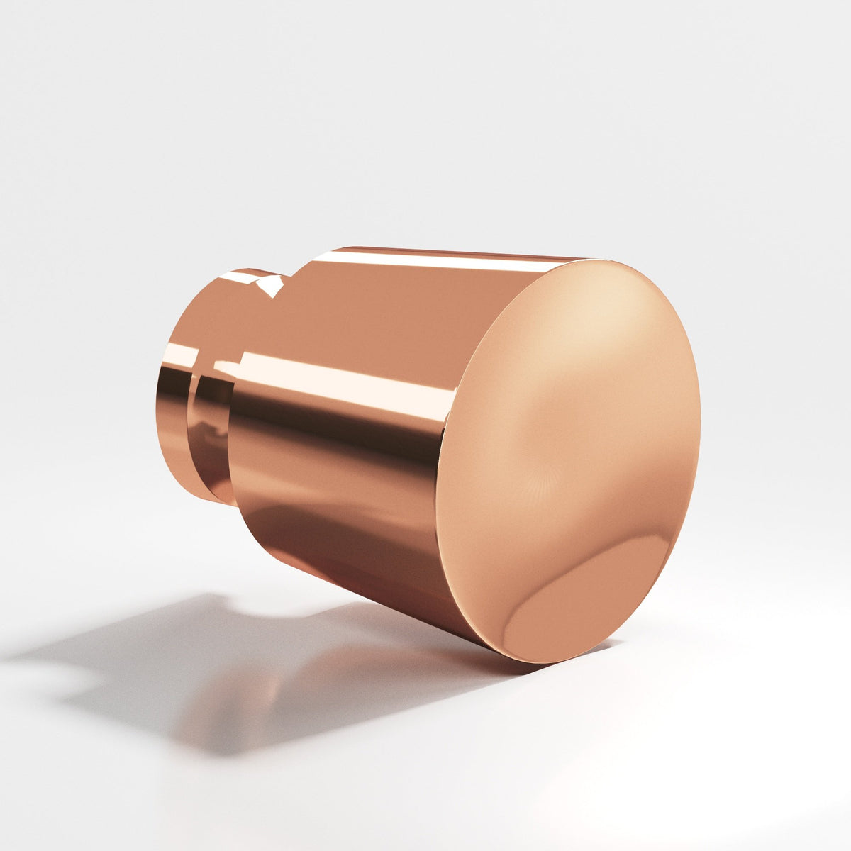 Colonial Bronze 181BB Tapered Round Back-to-Back Shower Door Knob Kit, 1-1/4 in Diameter - Polished Copper