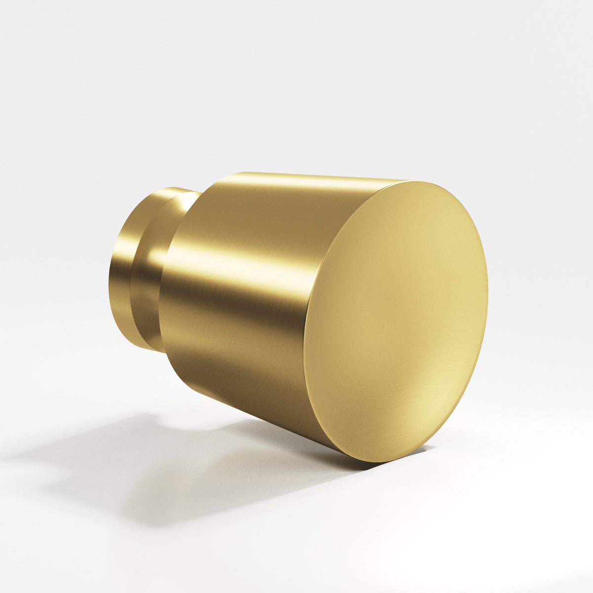 Colonial Bronze 180 Tapered Round Knob, 1 in Diameter - Satin Brass