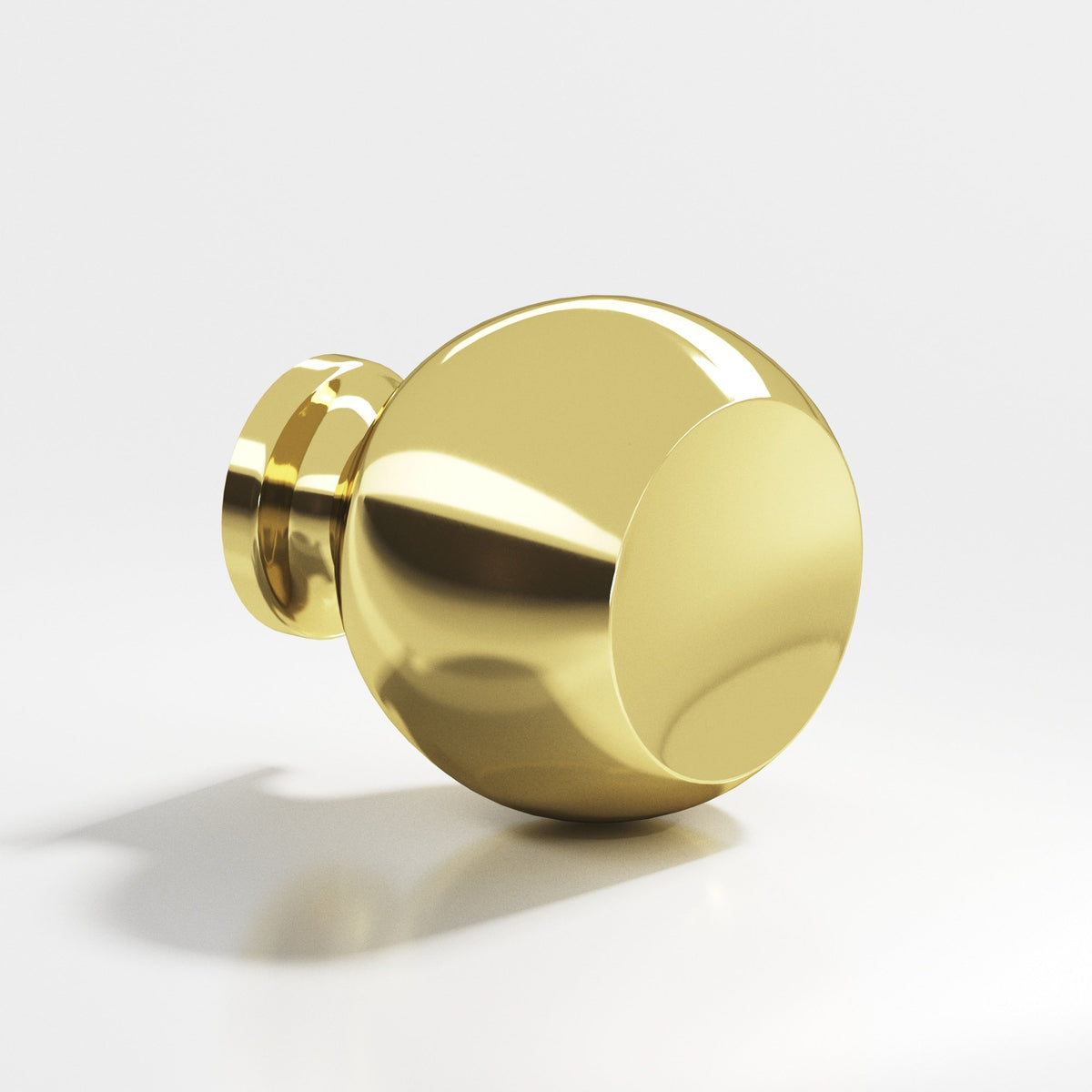 Colonial Bronze 182 Ball Knob, 1 in Diameter - Polished Brass