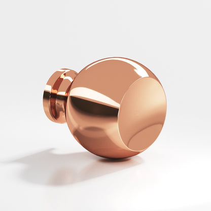 Colonial Bronze 183BB Ball Back-to-Back Shower Door Knob Kit, 1-1/4 in Diameter - Polished Copper