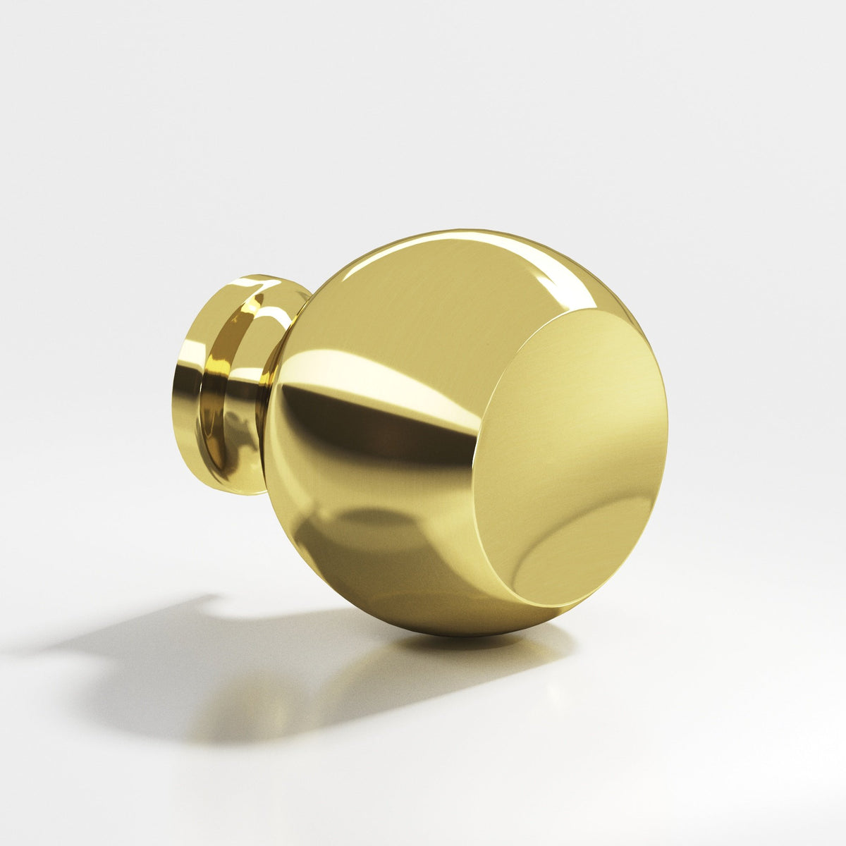 Colonial Bronze 183 Ball Knob, 1-1/4 in Diameter - Unlacquered Polished Brass