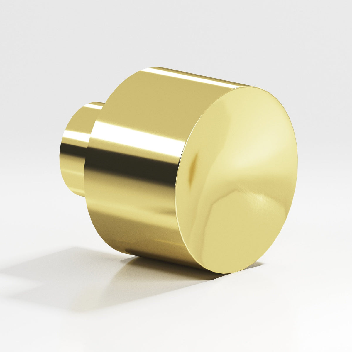 Colonial Bronze 184 Wide Cylinder Knob, 1 in Diameter - Polished Brass