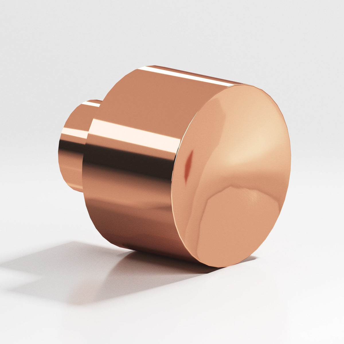 Colonial Bronze 184 Wide Cylinder Knob, 1 in Diameter - Polished Copper