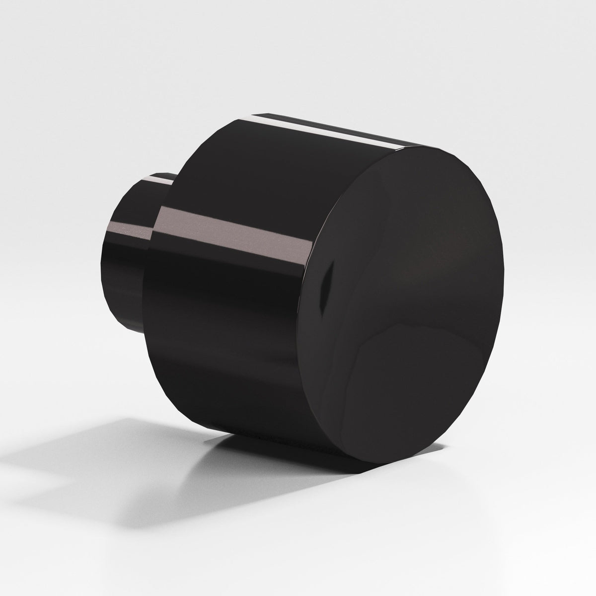 Colonial Bronze 184 Wide Cylinder Knob, 1 in Diameter - Satin Black