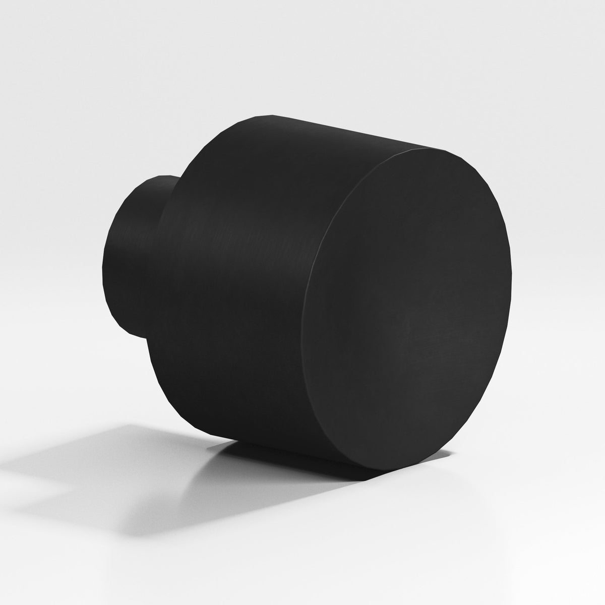 Colonial Bronze 184 Wide Cylinder Knob, 1 in Diameter - Matte Satin Black