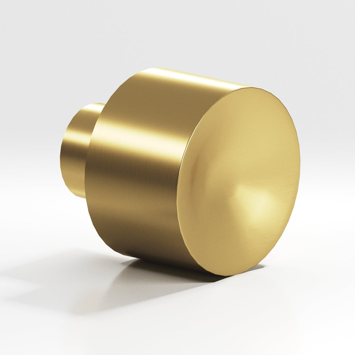 Colonial Bronze 184 Wide Cylinder Knob, 1 in Diameter - Satin Brass