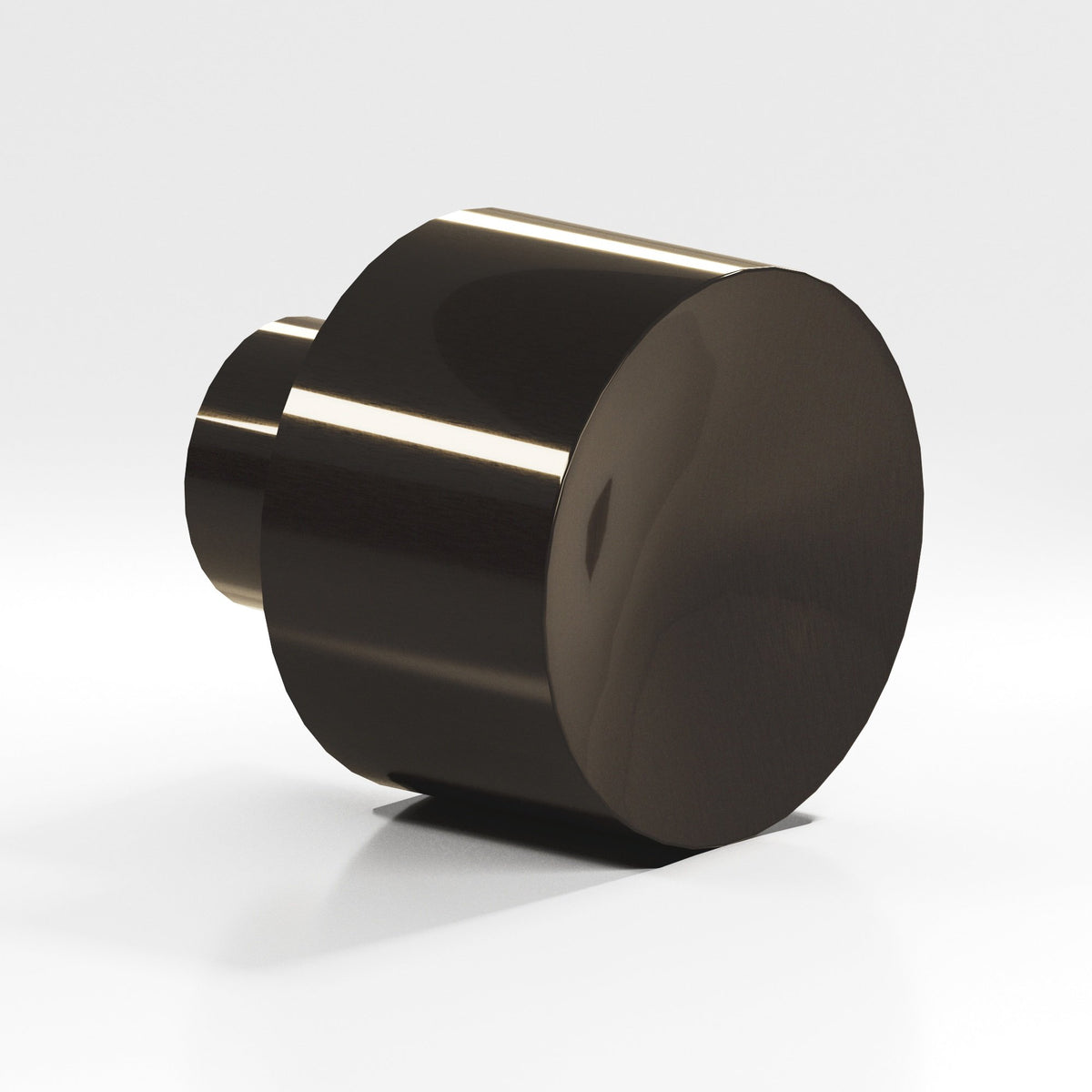Colonial Bronze 184 Wide Cylinder Knob, 1 in Diameter - Dark Statuary Bronze