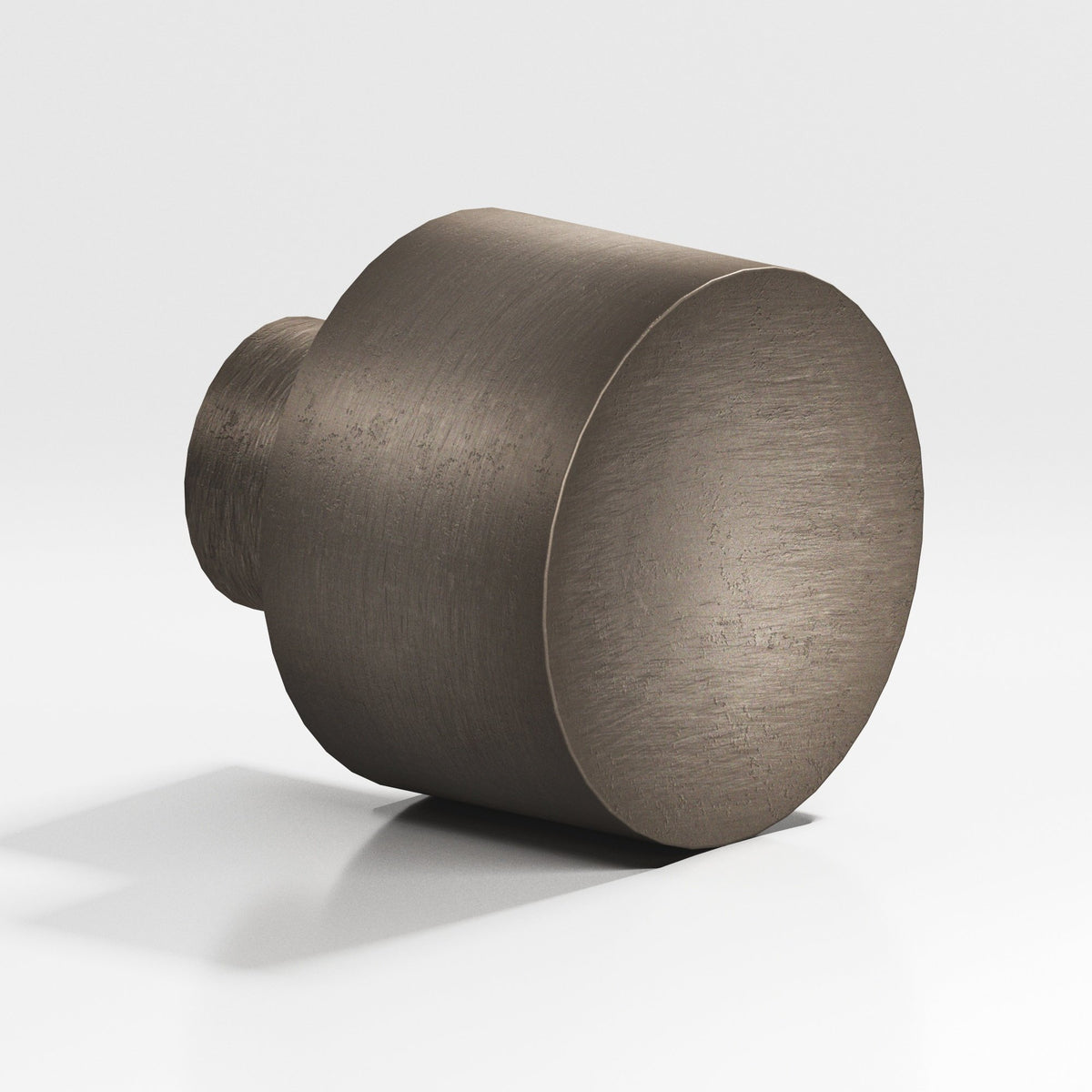 Colonial Bronze 184 Wide Cylinder Knob, 1 in Diameter - Distressed Pewter