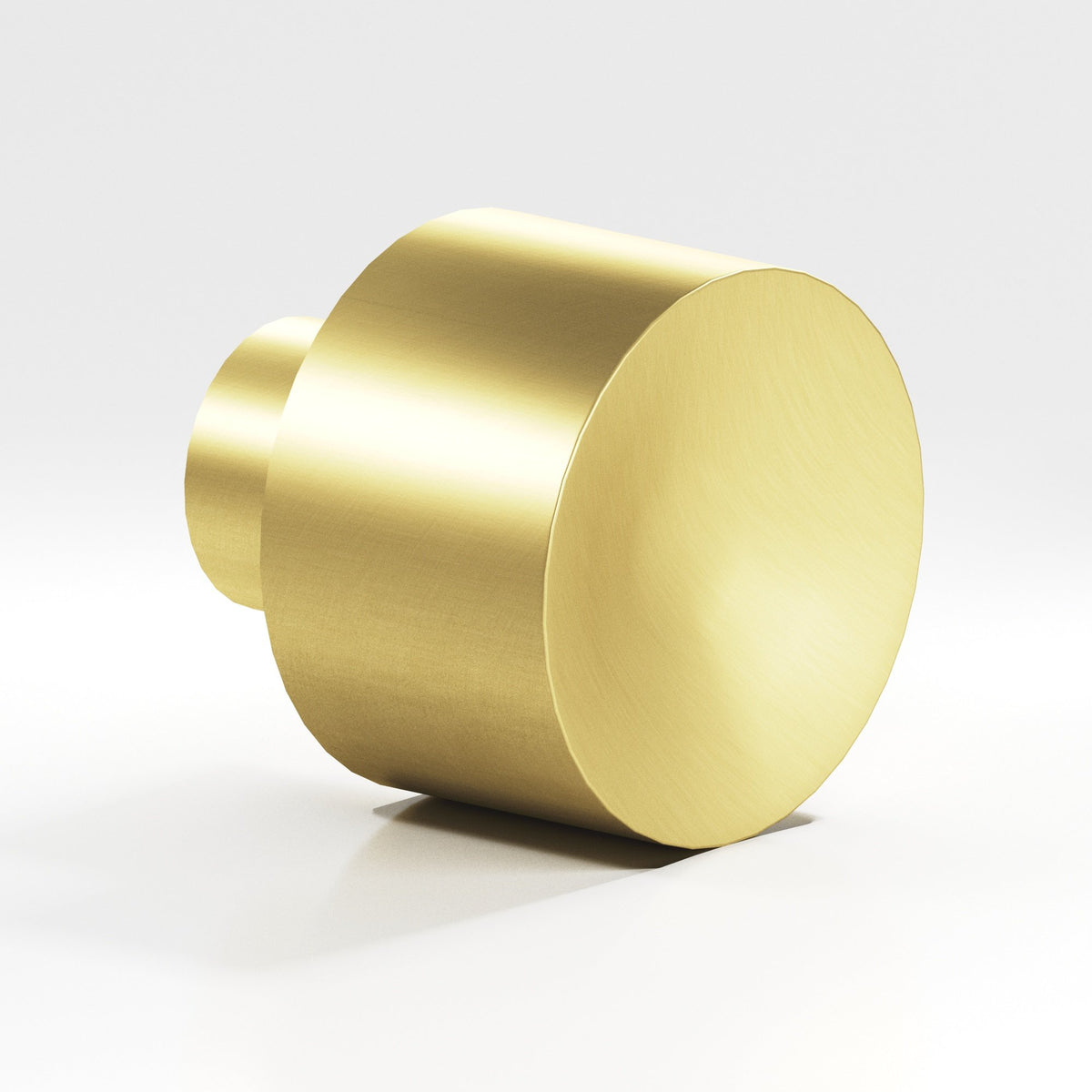 Colonial Bronze 184 Wide Cylinder Knob, 1 in Diameter - Matte Satin Brass