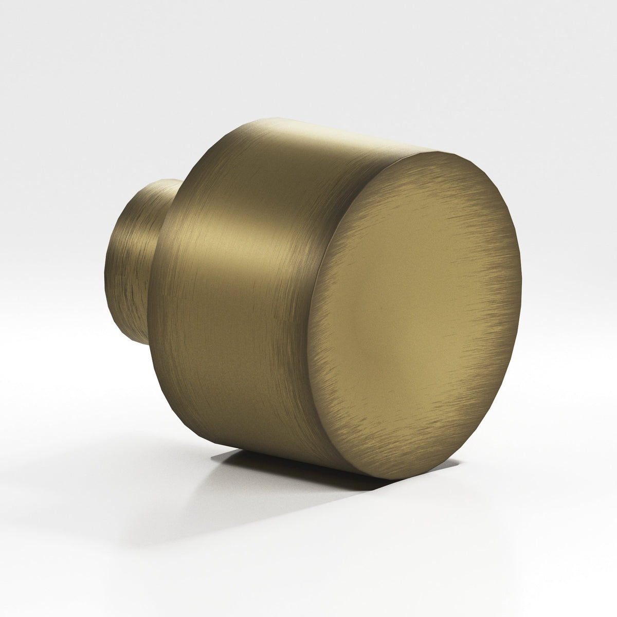 Colonial Bronze 185 Wide Cylinder Knob, 1-1/4 in Diameter - Matte Antique Satin Brass
