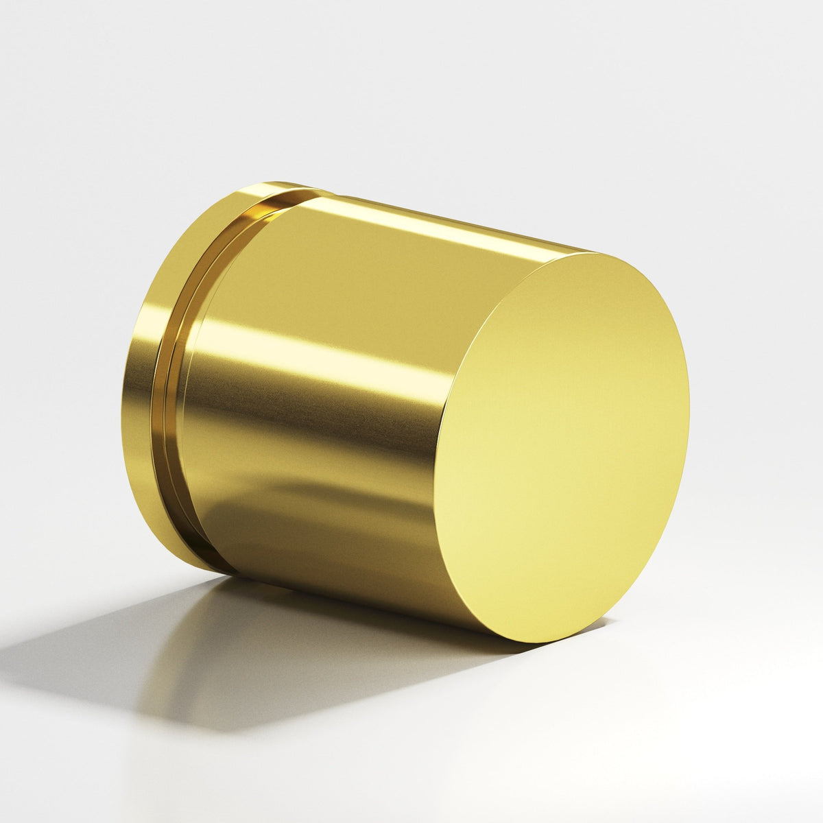 Colonial Bronze 187BB Banded Cylinder Back-to-Back Shower Door Knob Kit, 1-1/4 in Diameter - French Gold