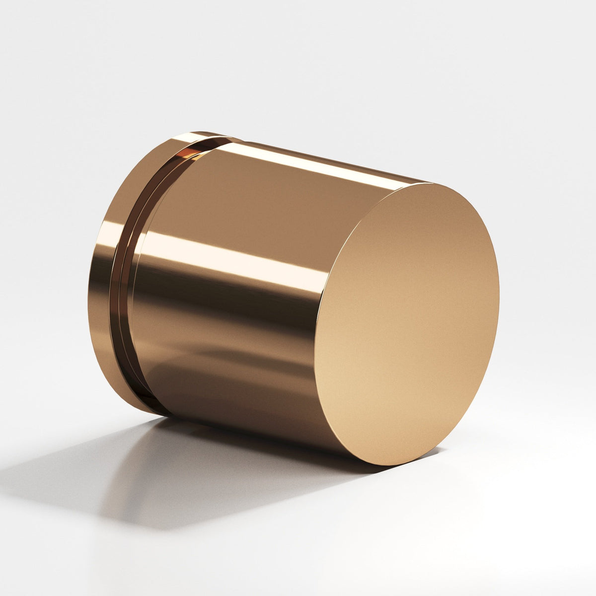 Colonial Bronze 186 Banded Cylinder Knob, 1 in Diameter - Polished Bronze