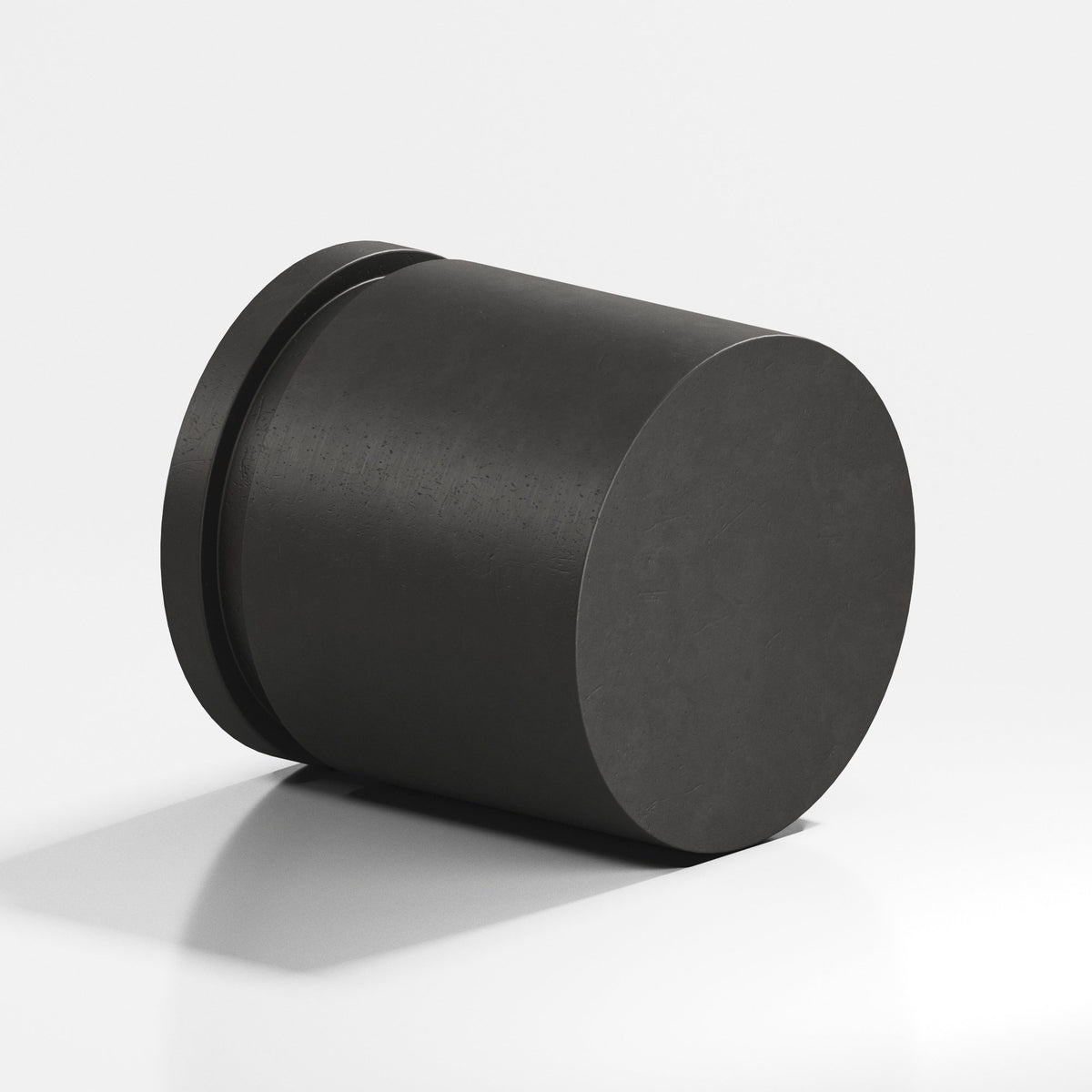 Colonial Bronze 186 Banded Cylinder Knob, 1 in Diameter - Distressed Satin Black