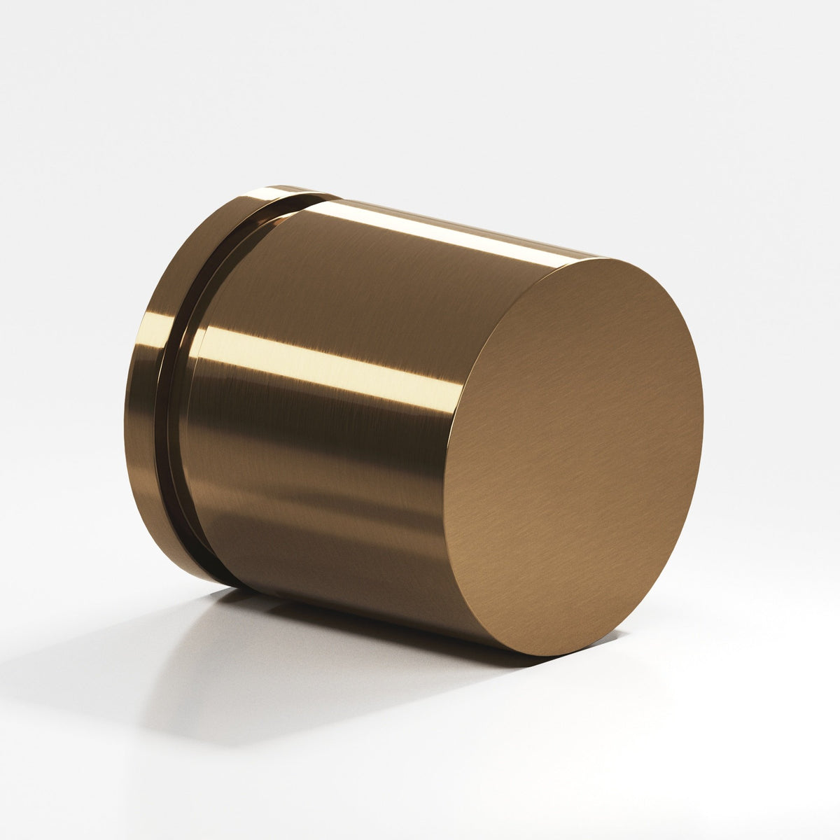 Colonial Bronze 186 Banded Cylinder Knob, 1 in Diameter - Light Statuary Bronze