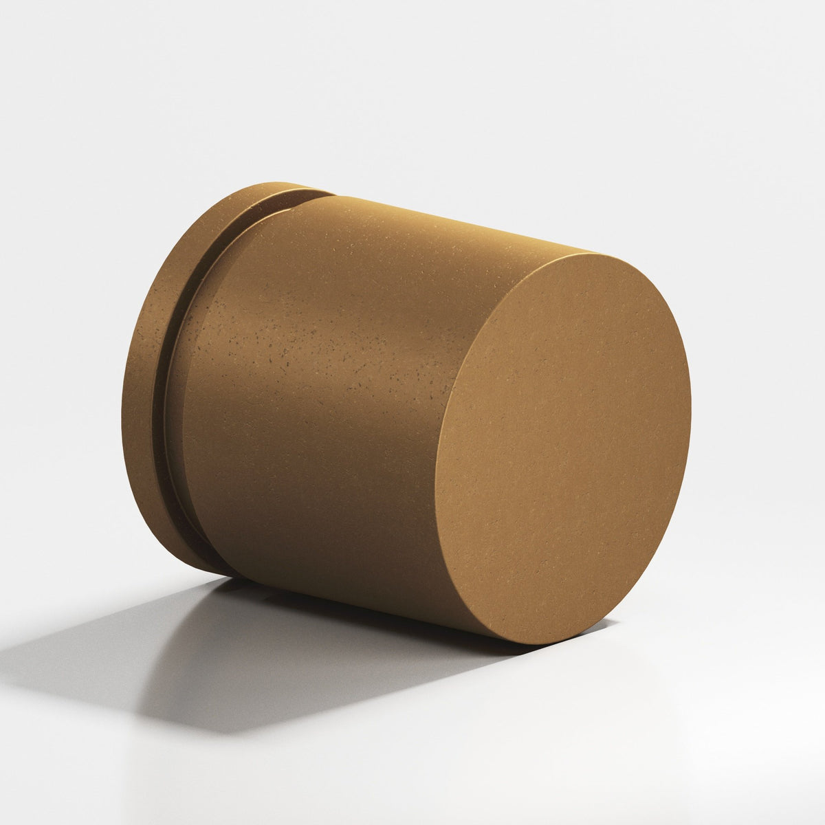 Colonial Bronze 186 Banded Cylinder Knob, 1 in Diameter - Distressed Light Statuary Bronze