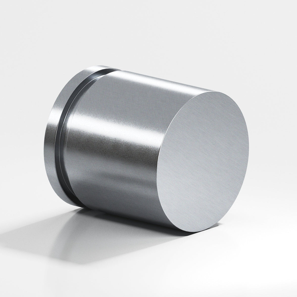 Colonial Bronze 186 Banded Cylinder Knob, 1 in Diameter - Satin Chrome