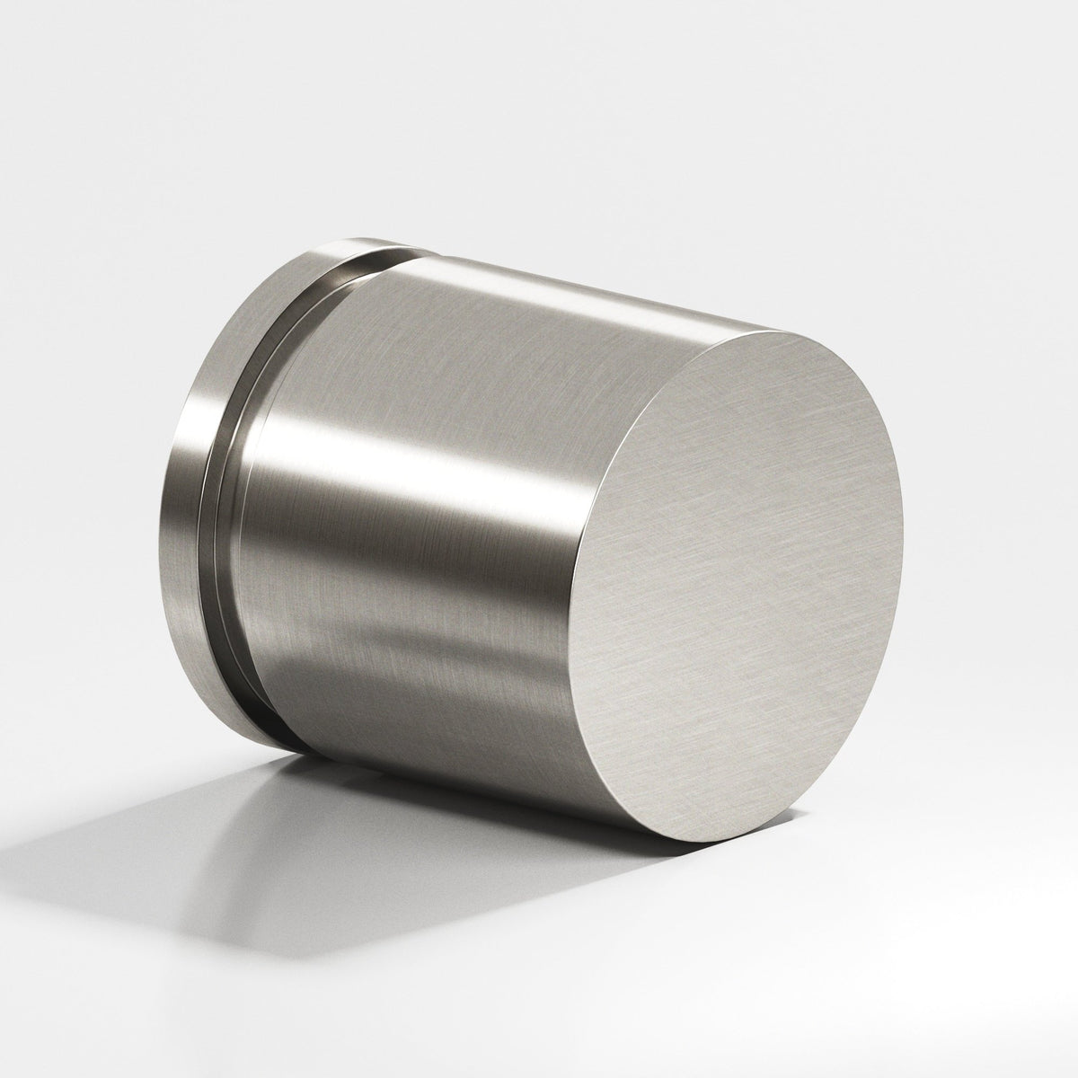 Colonial Bronze 186 Banded Cylinder Knob, 1 in Diameter - Satin Nickel
