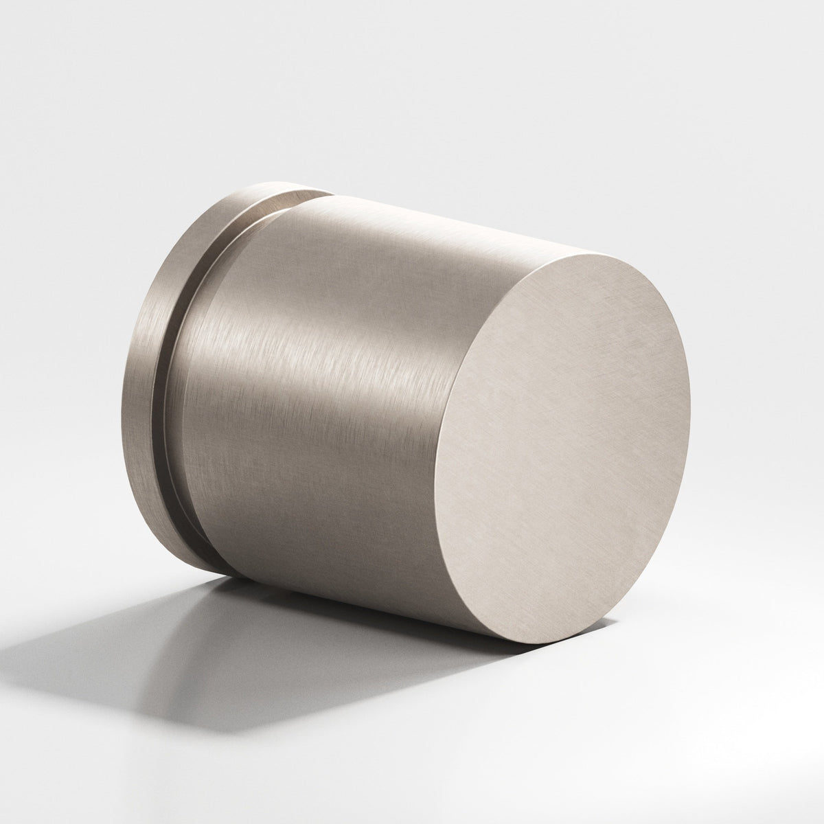 Colonial Bronze 186 Banded Cylinder Knob, 1 in Diameter - Matte Satin Nickel