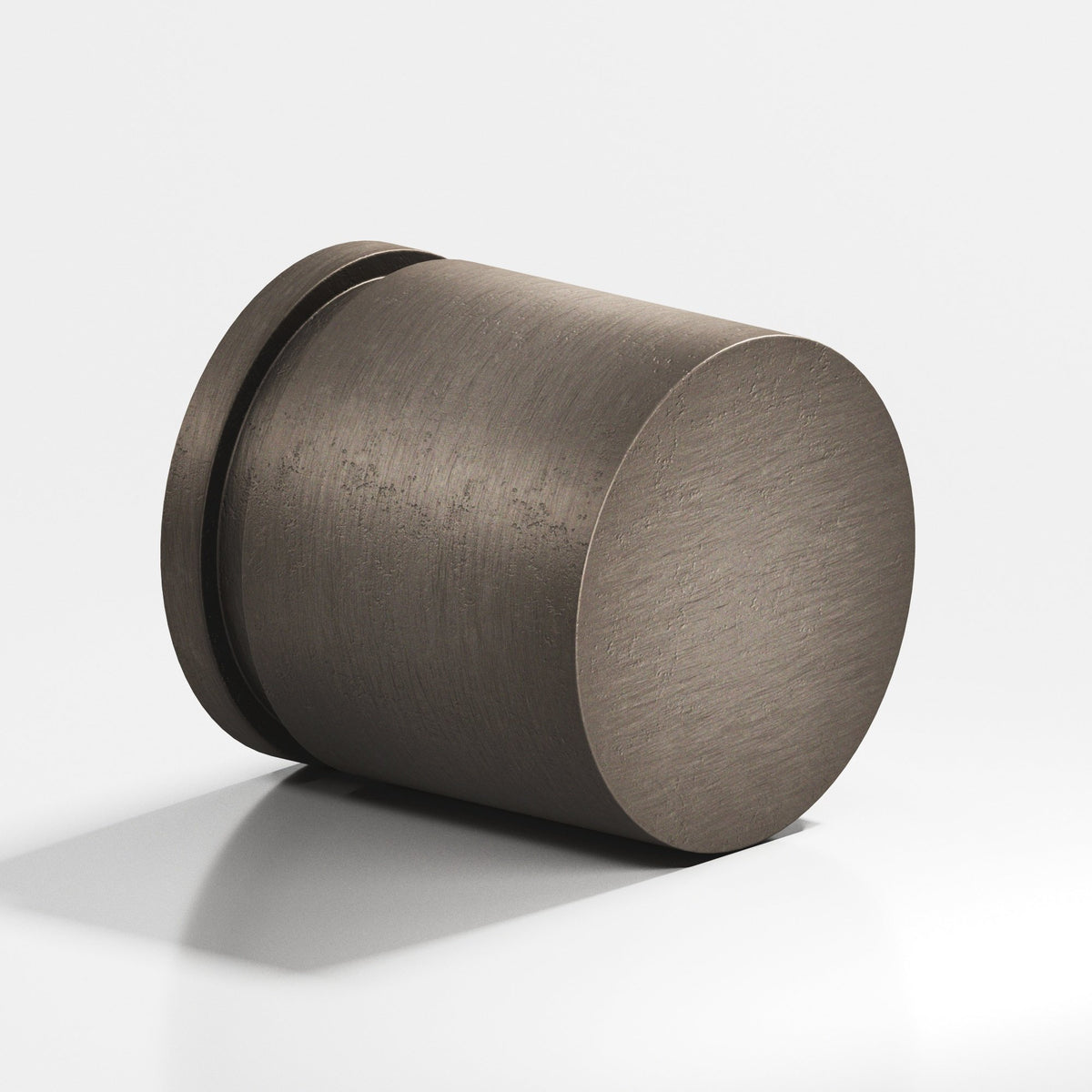 Colonial Bronze 186 Banded Cylinder Knob, 1 in Diameter - Distressed Pewter