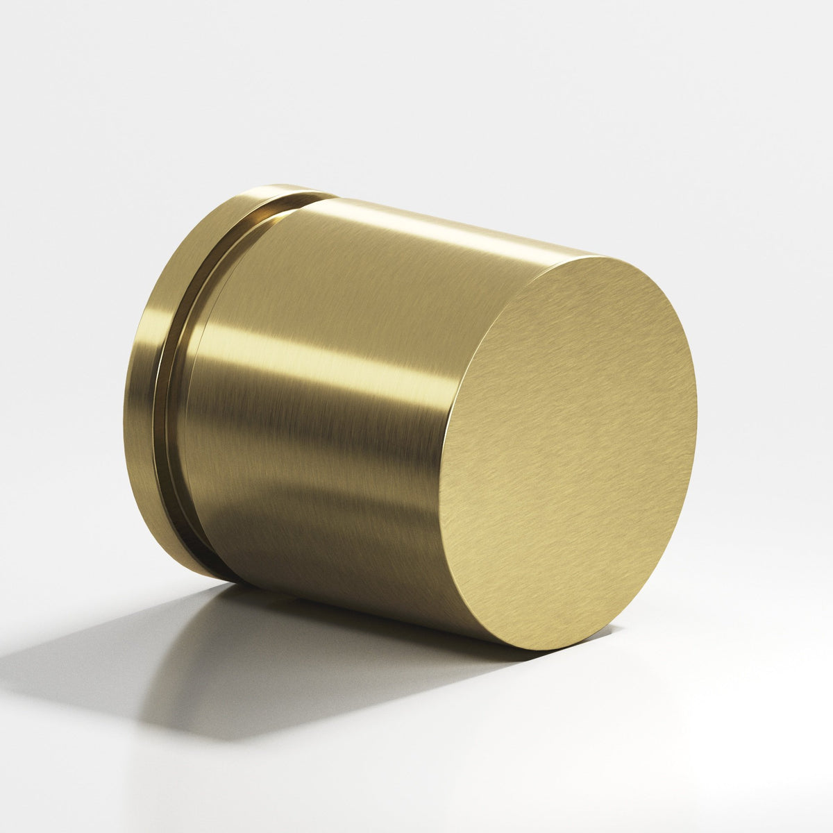 Colonial Bronze 187 Banded Cylinder Knob, 1-1/4 in Diameter - Antique Brass
