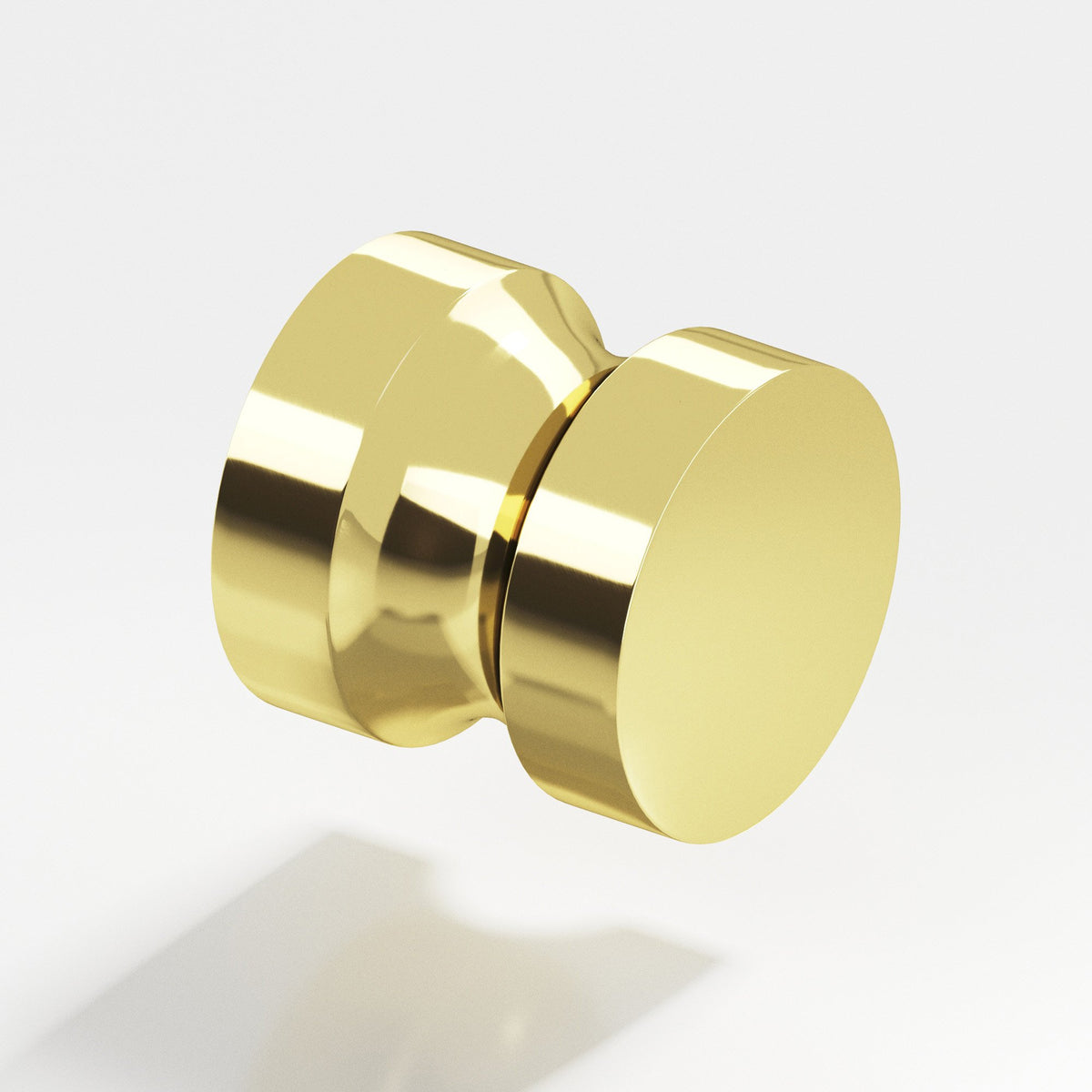 Colonial Bronze 189 Stepped Round Knob, 1-1/4 in Diameter - Polished Brass