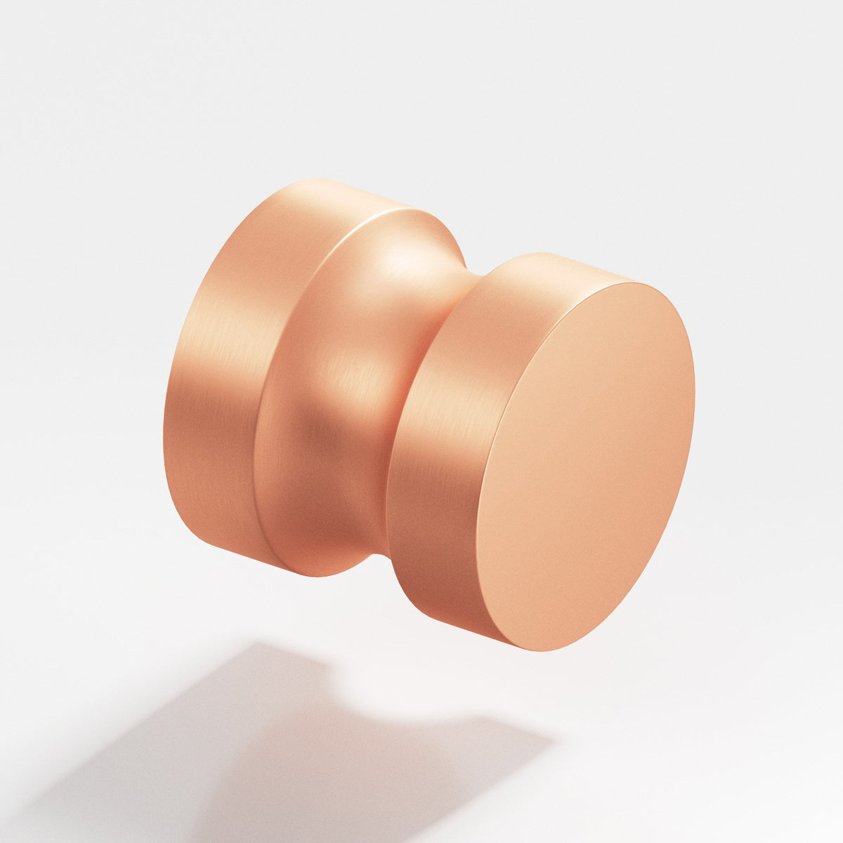 Colonial Bronze 189BB Stepped Round Back-to-Back Shower Door Knob Kit, 1-1/4 in Diameter - Matte Satin Copper