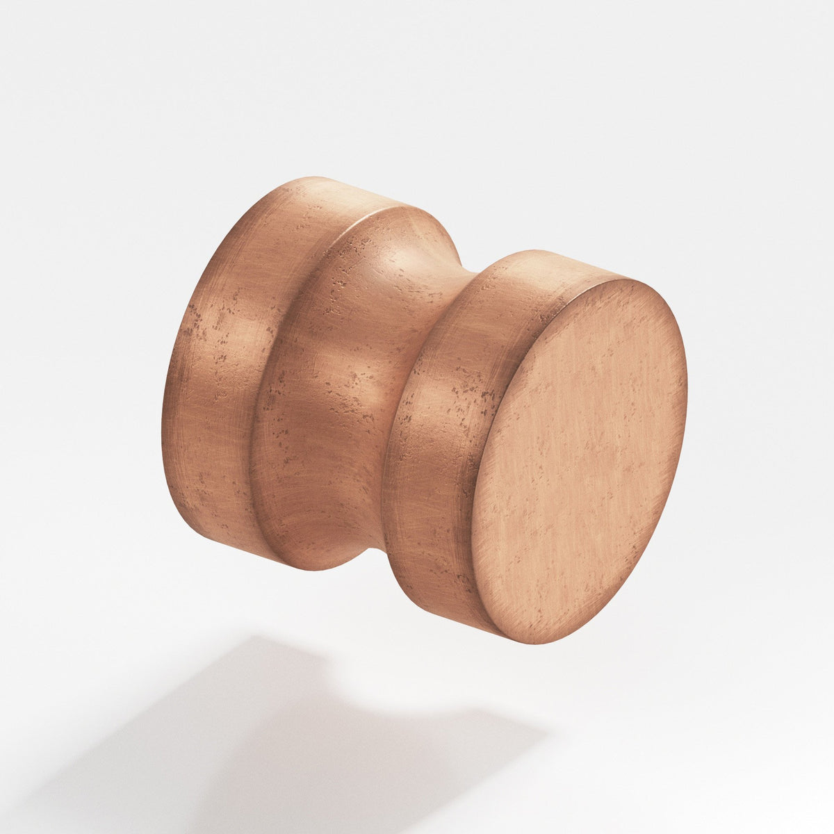 Colonial Bronze 188 Stepped Round Knob, 1-1/4 in Diameter - Distressed Antique Copper