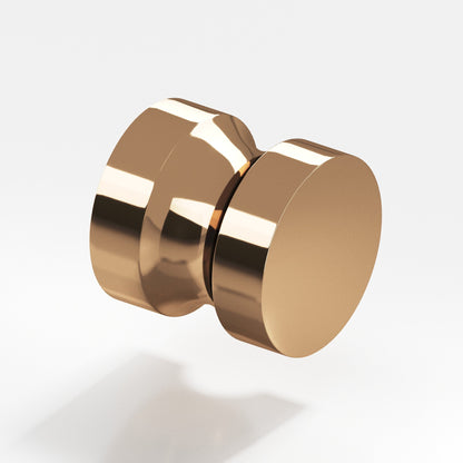 Colonial Bronze 189BB Stepped Round Back-to-Back Shower Door Knob Kit, 1-1/4 in Diameter - Polished Bronze