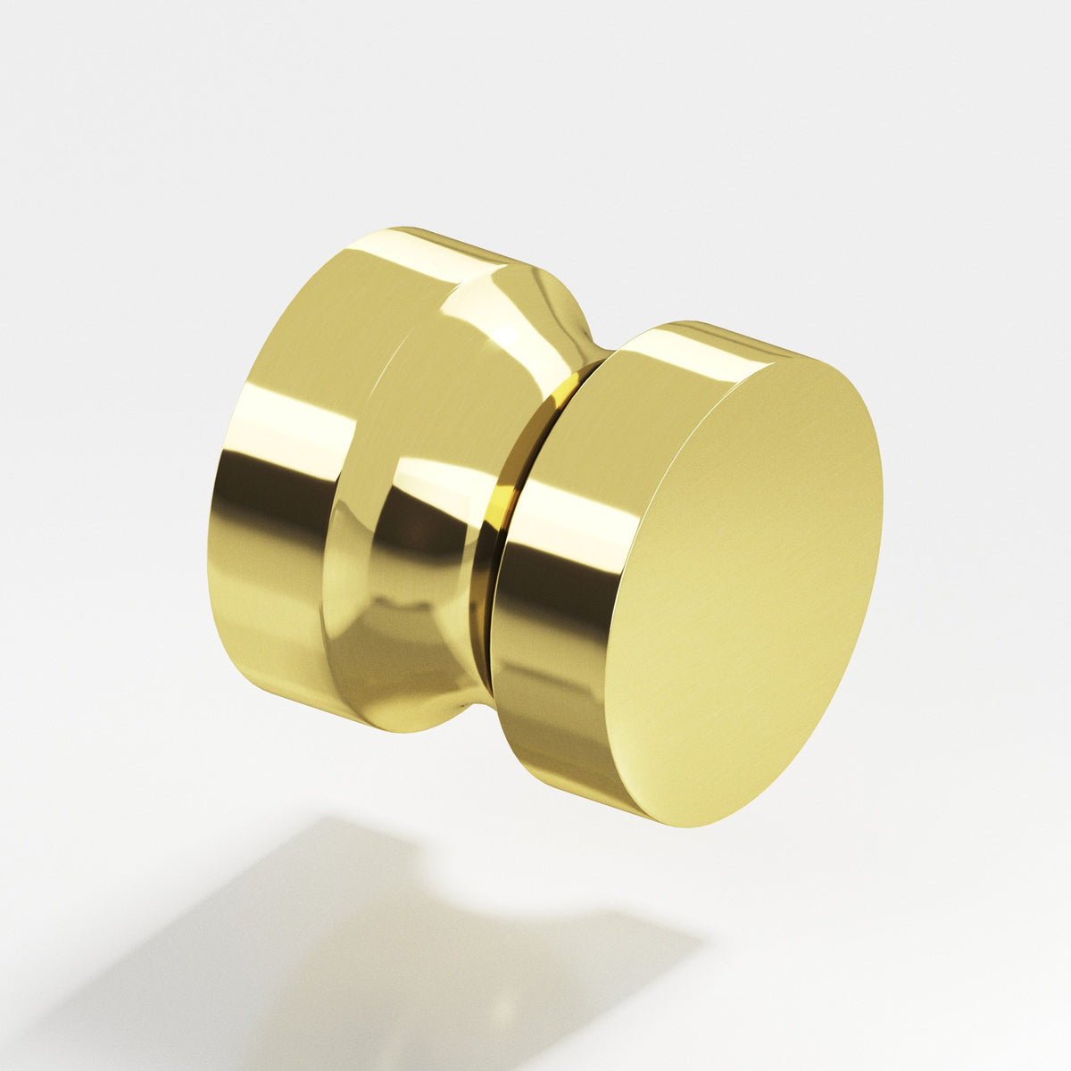 Colonial Bronze 188 Stepped Round Knob, 1-1/4 in Diameter - Unlacquered Polished Brass