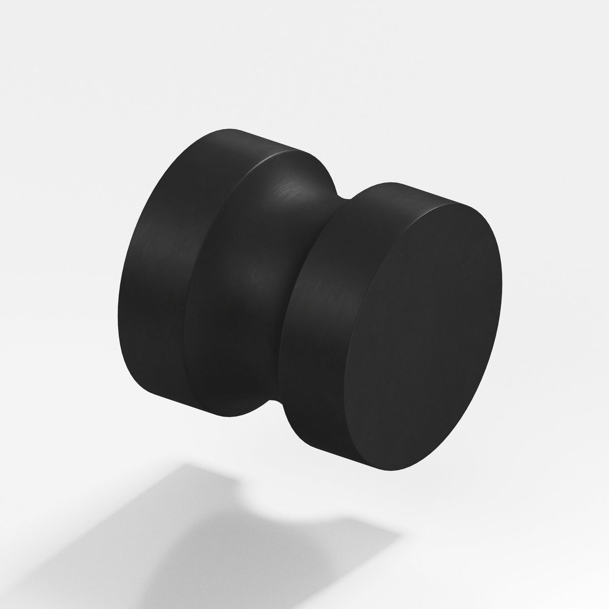 Colonial Bronze 189 Stepped Round Knob, 1-1/4 in Diameter - Matte Satin Black