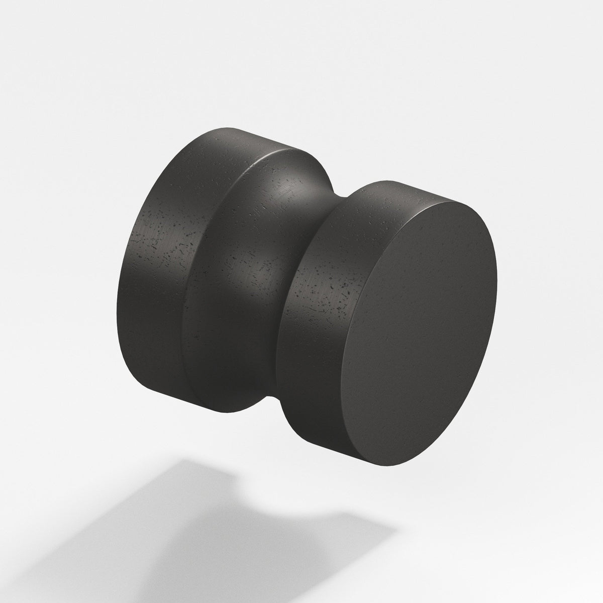 Colonial Bronze 188 Stepped Round Knob, 1-1/4 in Diameter - Distressed Satin Black