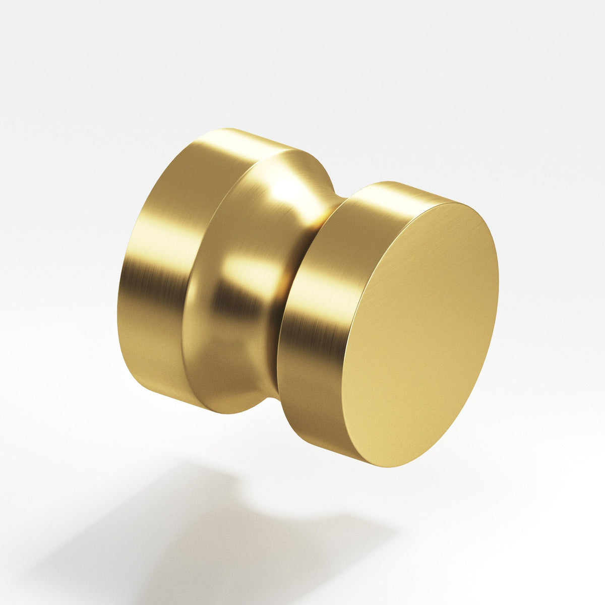 Colonial Bronze 189BB Stepped Round Back-to-Back Shower Door Knob Kit, 1-1/4 in Diameter - Satin Brass