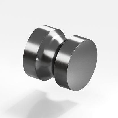 Colonial Bronze 189BB Stepped Round Back-to-Back Shower Door Knob Kit, 1-1/4 in Diameter - Graphite