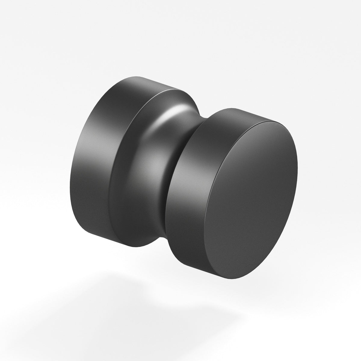 Colonial Bronze 189BB Stepped Round Back-to-Back Shower Door Knob Kit, 1-1/4 in Diameter - Matte Graphite