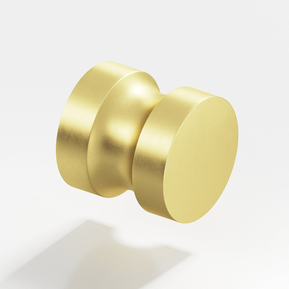 Colonial Bronze 189BB Stepped Round Back-to-Back Shower Door Knob Kit, 1-1/4 in Diameter - Matte Satin Brass