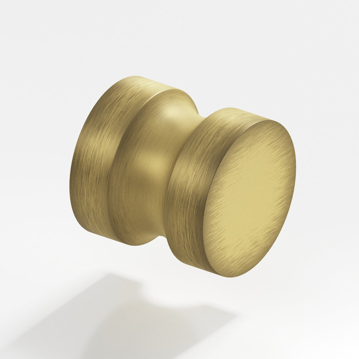 Colonial Bronze 189BB Stepped Round Back-to-Back Shower Door Knob Kit, 1-1/4 in Diameter - Matte Antique Satin Brass
