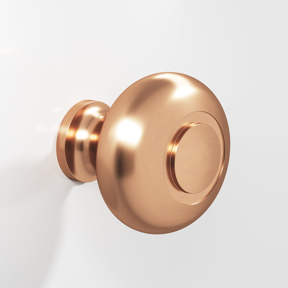 Colonial Bronze 1920 Round Knob with Ringed Face, 1-1/4 in Diameter - Satin Bronze