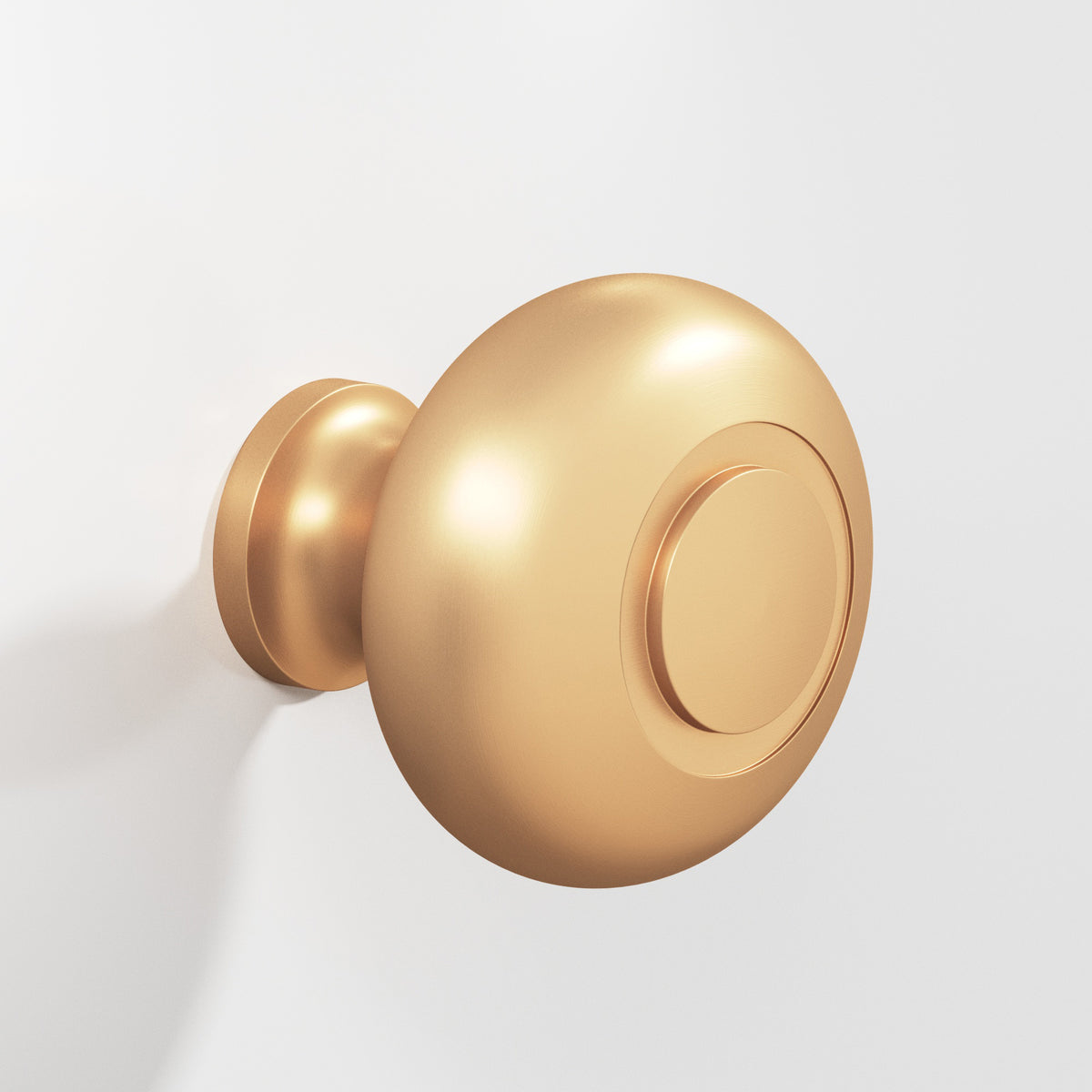 Colonial Bronze 1920 Round Knob with Ringed Face, 1-1/4 in Diameter - Matte Satin Bronze