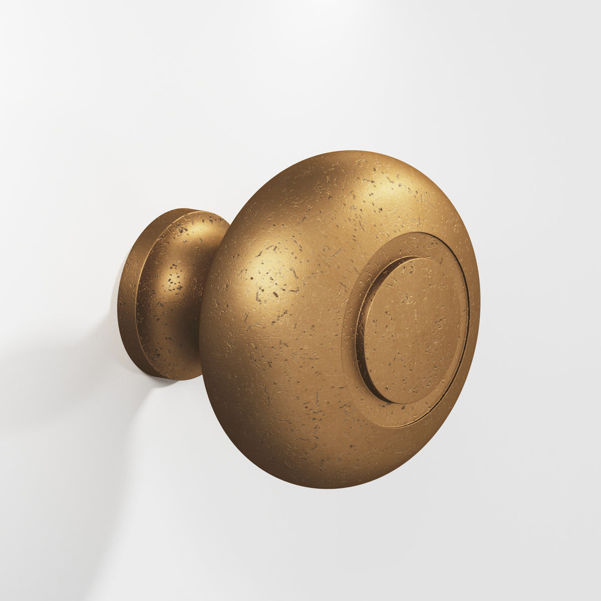 Colonial Bronze 1920 Round Knob with Ringed Face, 1-1/4 in Diameter - Distressed Light Statuary Bronze