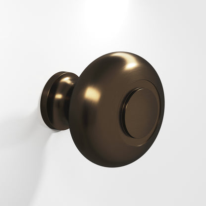 Colonial Bronze 1920BB Round Ringed-Face Back-to-Back Shower Door Knob Kit, 1-1/4 in Diameter - Oil Rubbed Bronze