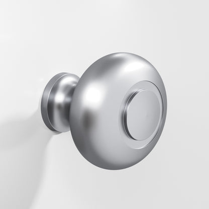 Colonial Bronze 1920BB Round Ringed-Face Back-to-Back Shower Door Knob Kit, 1-1/4 in Diameter - Matte Satin Chrome